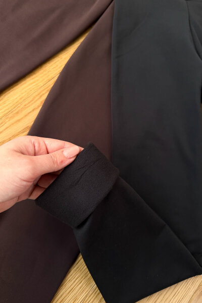 TYT-1540 Kahverengi Yüksek Bel Polarlı Tayt - 5