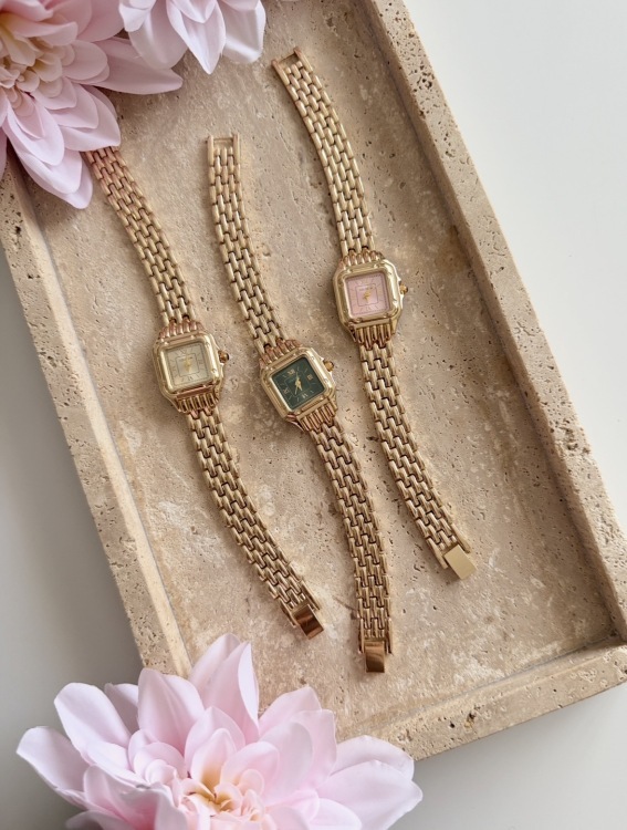 Vanessa Gold Kare Kadran Çelik Kordon Kadın Kol Saati - 2